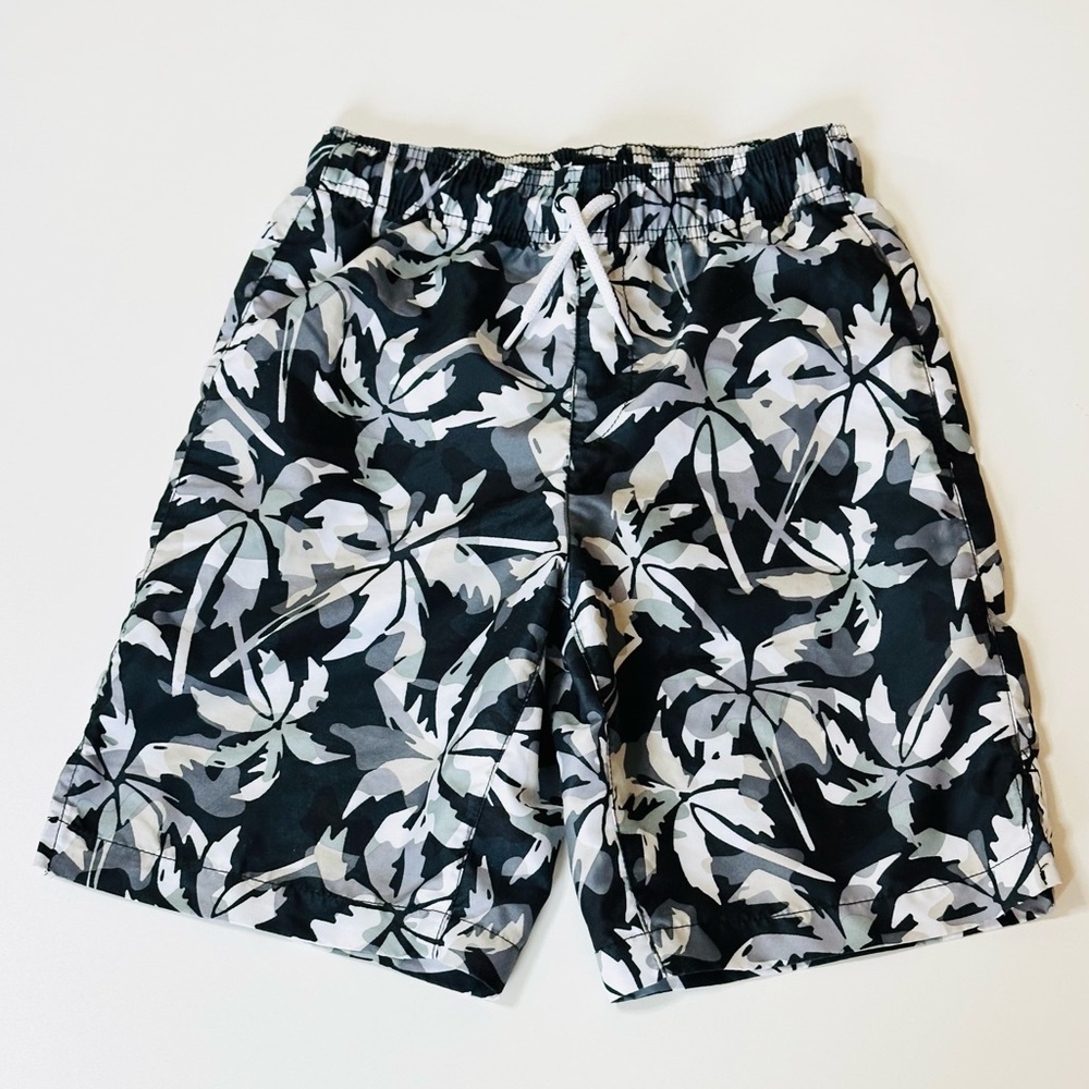 Children's Place Boys Camo Palm Tree Print Swim Trunks